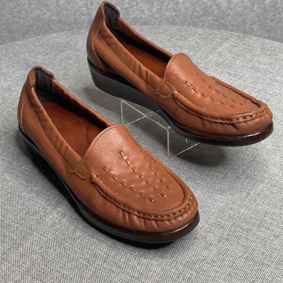 SAS Tripad Comfort Loafers Women's Brown Leather Slip On Shoes